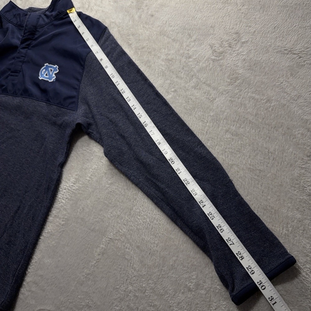 UNC North Carolina Tar Heels Jacket Mens M Blue Pullover NCAA Embroidered Snap - Picture 9 of 11